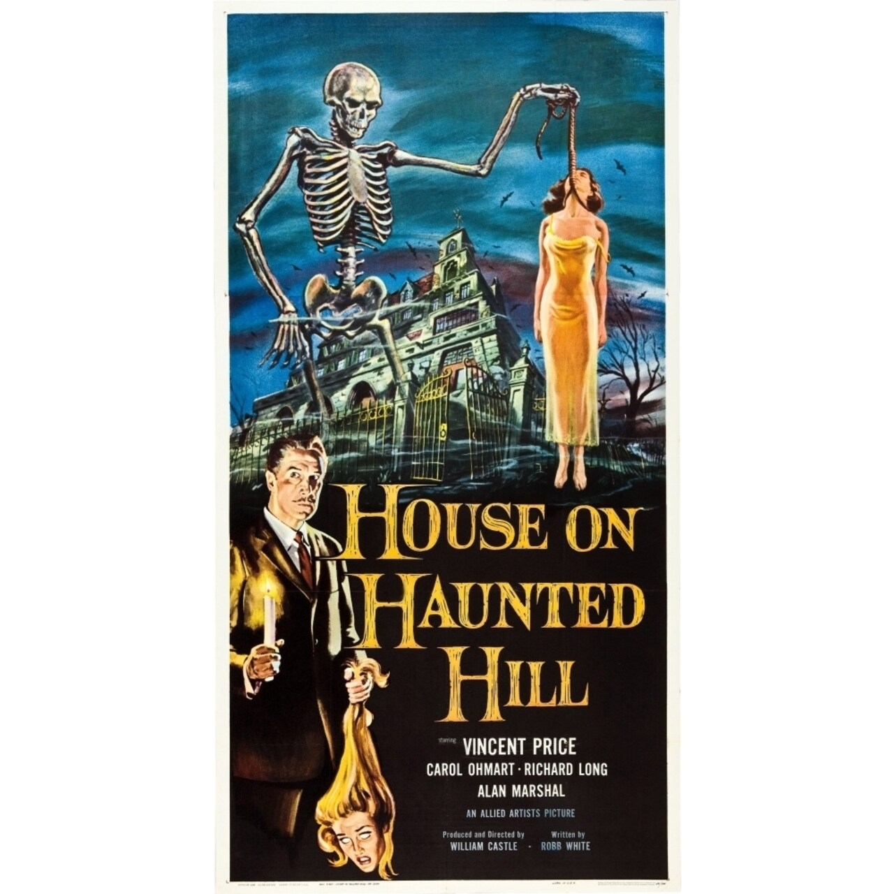 Posterazzi House On Haunted Hill Bottom Left: Vincent Price 1959 Movie Poster Masterprint